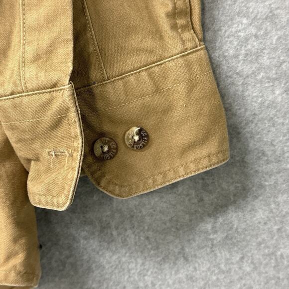 Filson Genuine Garment Tan Canvas Workwear Shirt Jacket Shacket Men’s Small - Picture 13 of 14